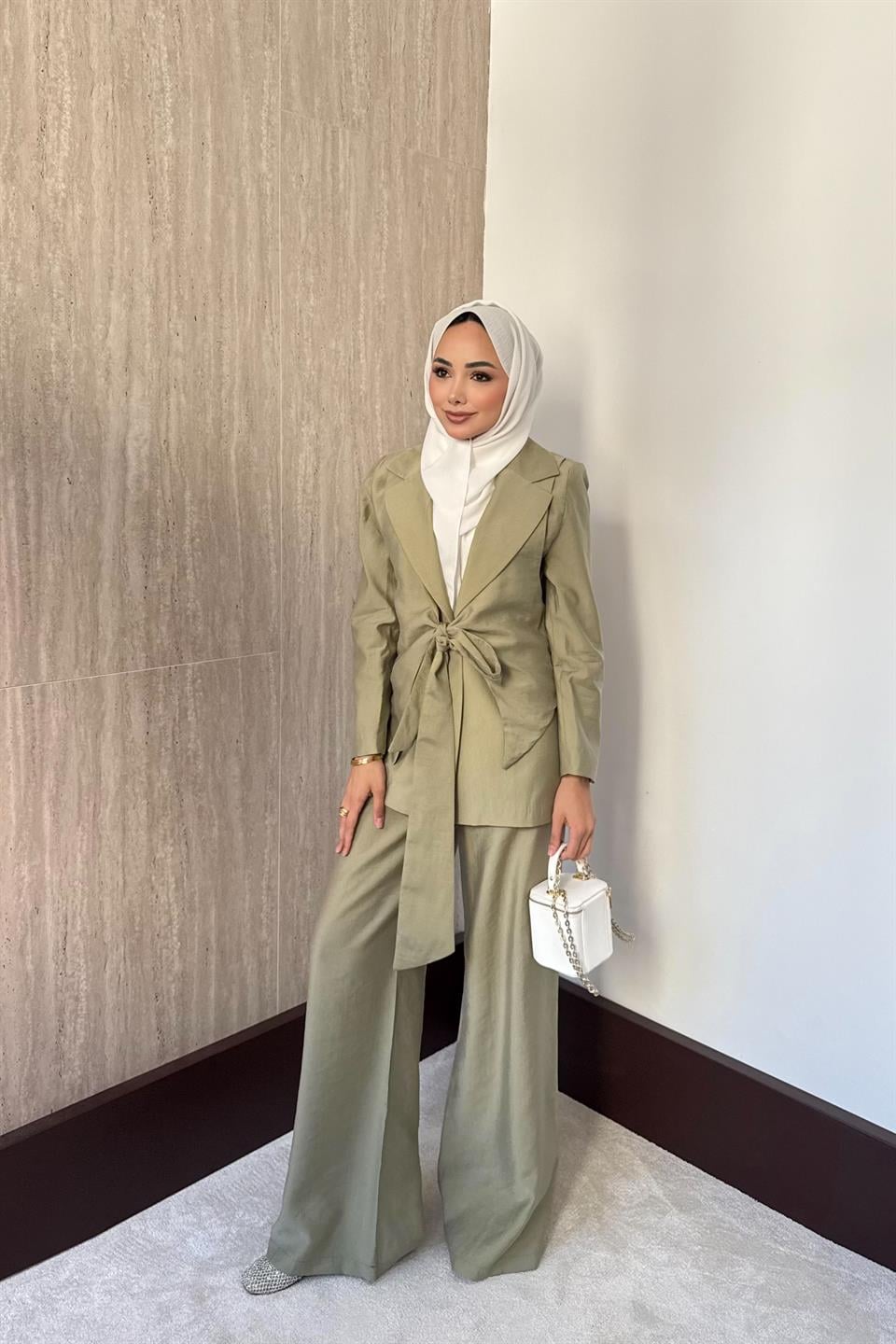 Yelek Bağlamalı Tensel Takım - Haki