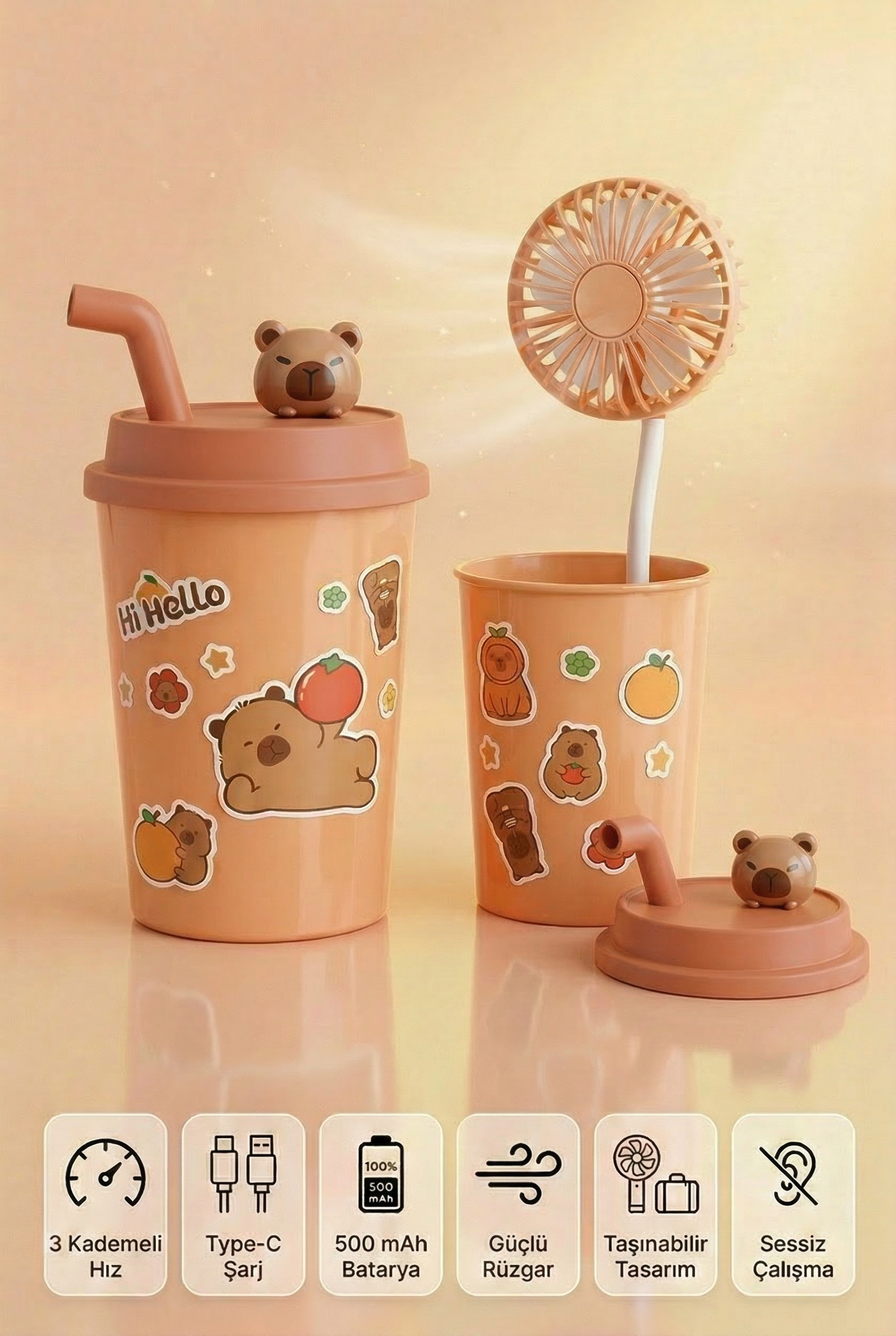 BARDAK MODEL MİNİ AYICIKLI FAN 