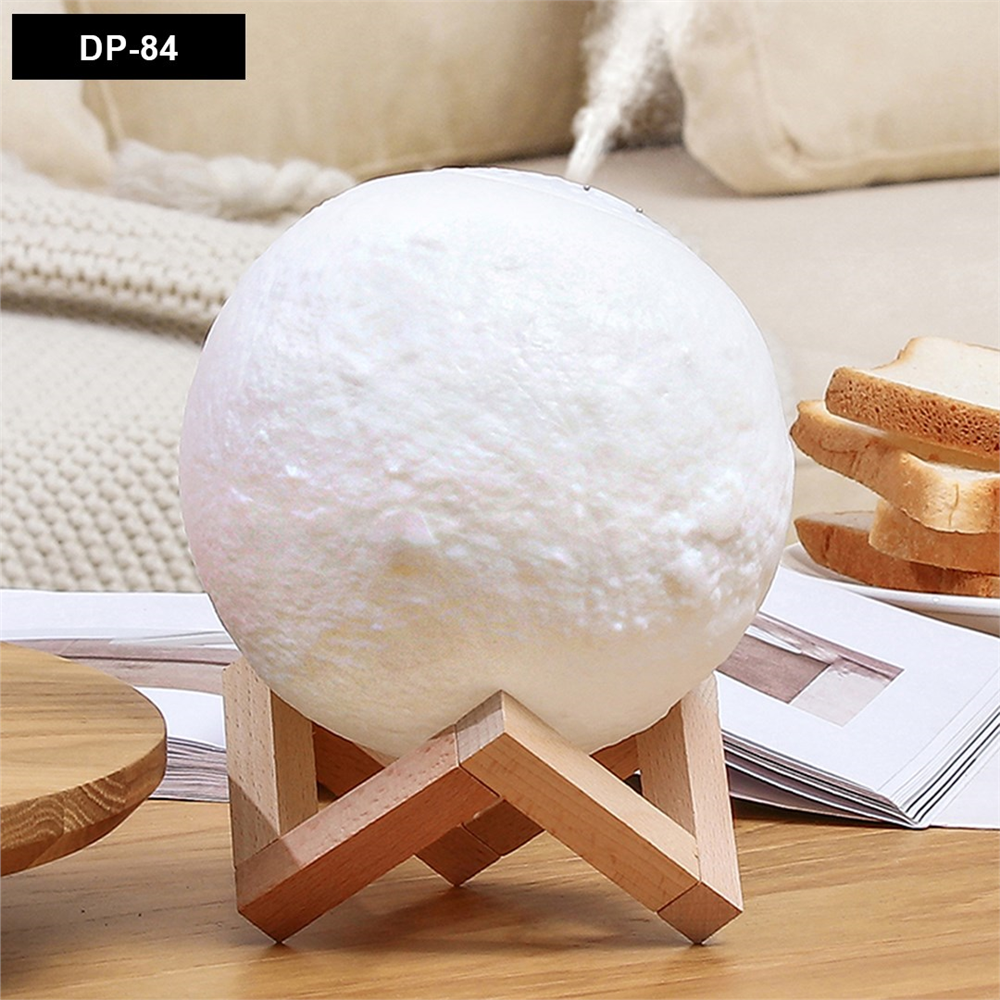Buharlı Standlı 3d Ay Gece Lambası Dekoratif Küre Led