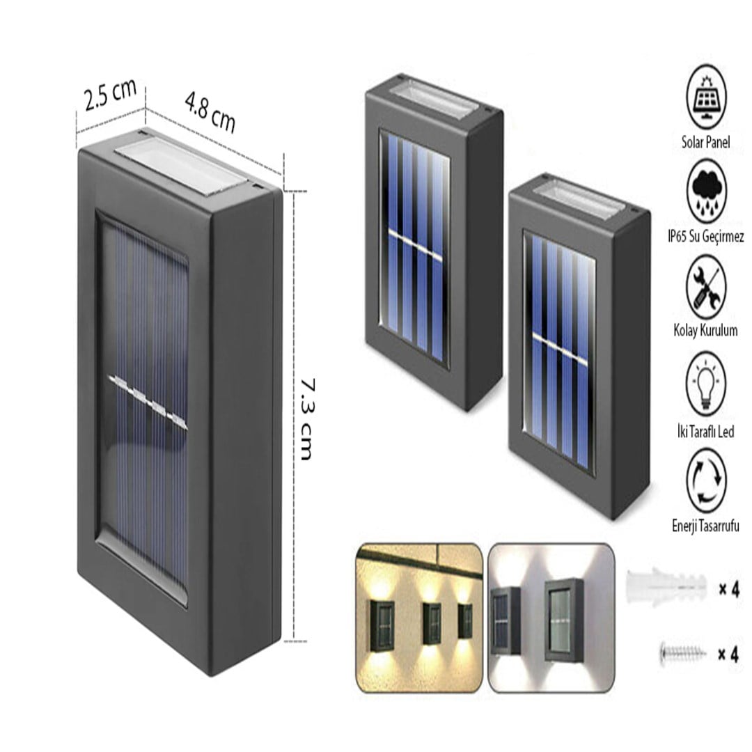 ÇİFT YÖNLÜ SENSÖRLÜ MODERN BAHÇE VE DUVAR LED,