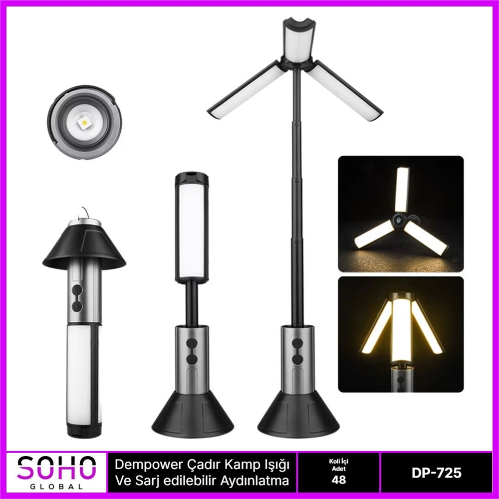 KAMP IŞIĞI ŞARJ EDİLEBİLİR