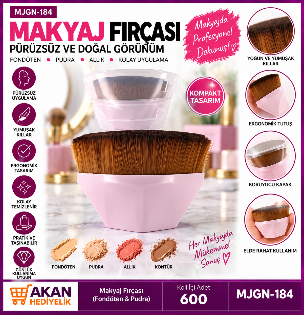 kutulu fondöten fırça