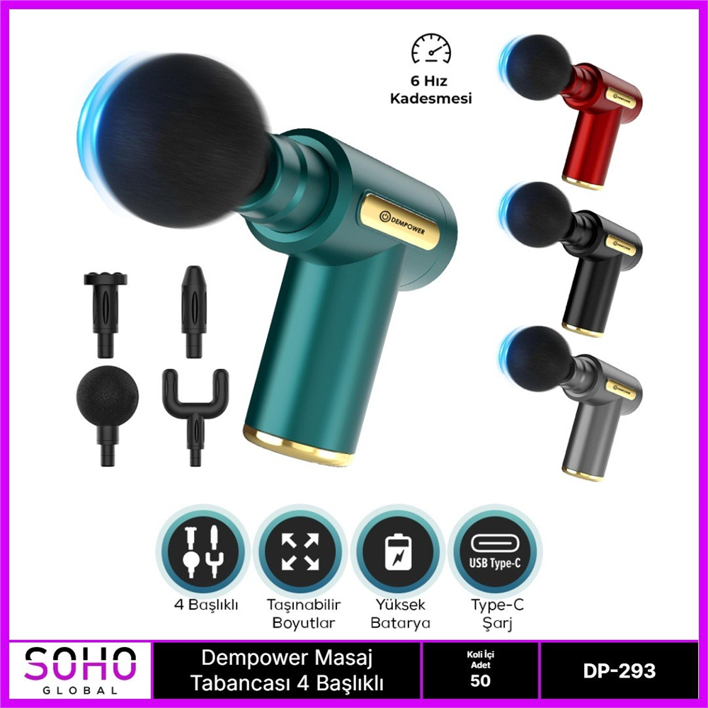 MASAJ TABANCASI 4 BAŞLIKLI