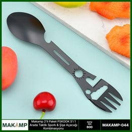  2'li Paket PSKOOK 5'i 1 arada taktik sport şişe açacağı kombinasyonu