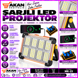  solarlı şarjı led 4 kademeli 3600MAH pil 