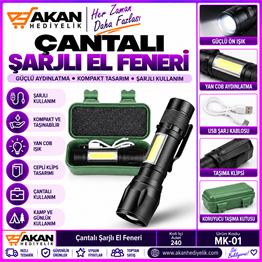 çantalı şarjlı el feneri