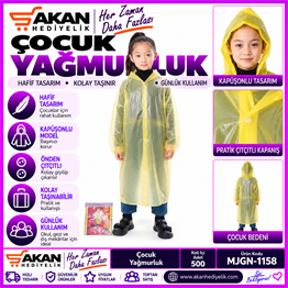 çoçuk şefaf  yağmurluk 
