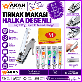 Halka Desenli Profesyonel Tırnak Makası 7CM