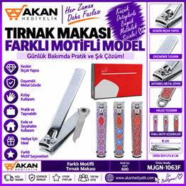 Halka Desenli Profesyonel Tırnak Makası 8CM