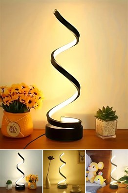 KIVRIMLI MASA ÜSTÜ  GECE LAMBASI 