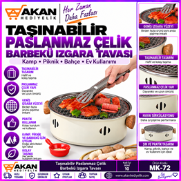 taşınabilir çelik barbekü ızgara tava