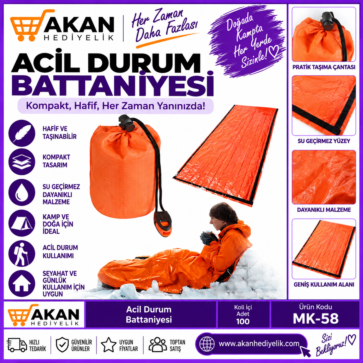 acil durum battaniyesi