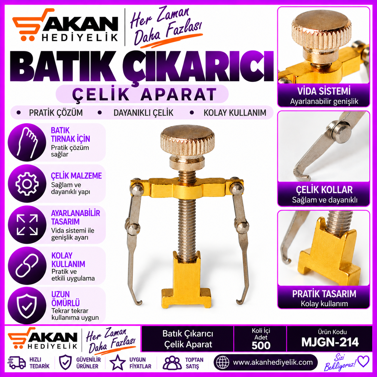 batık çıkarıcı çelik aparat 