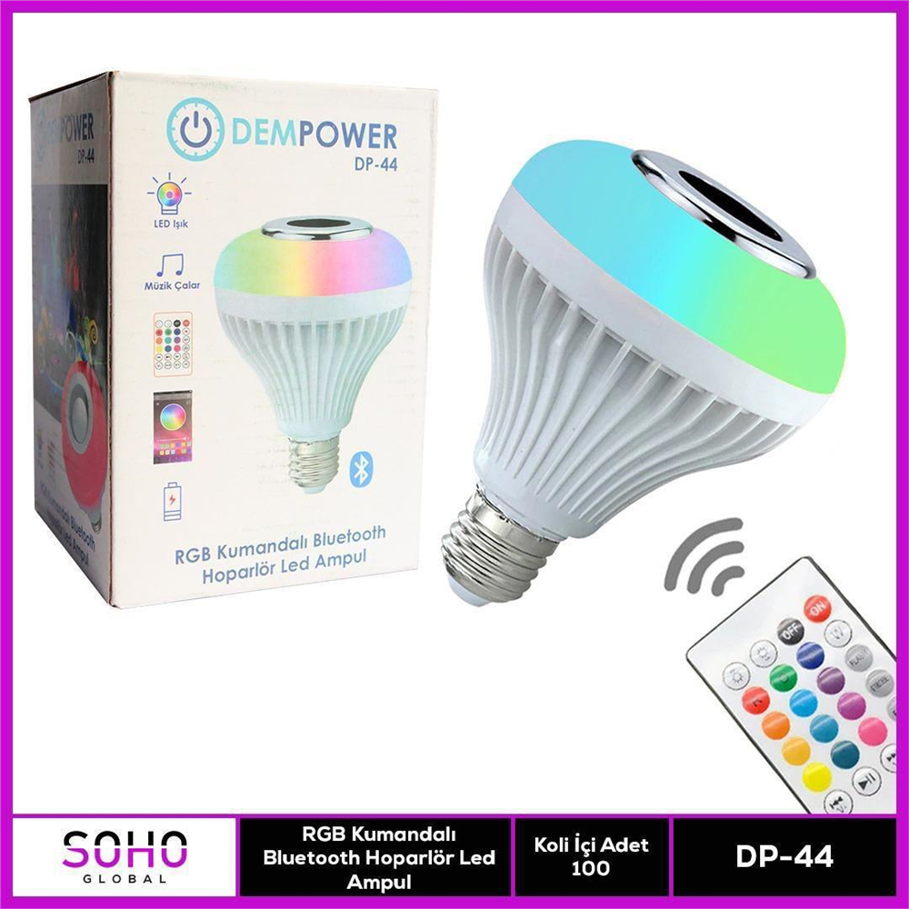 DEMPOWER MÜZİKLİ BLUETOOTH AMPUL