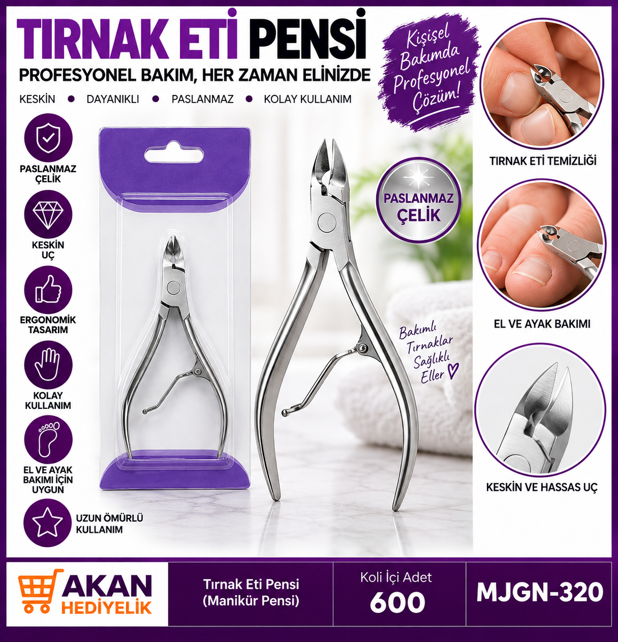 KALIN UÇLU TIRNAK KESME PENSİ