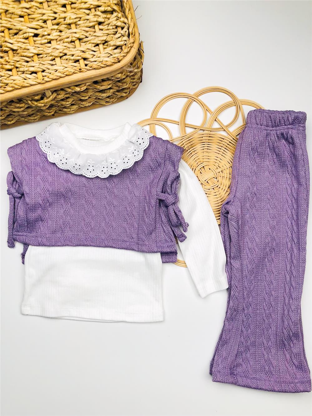 3'lü Triko Takım-Lila