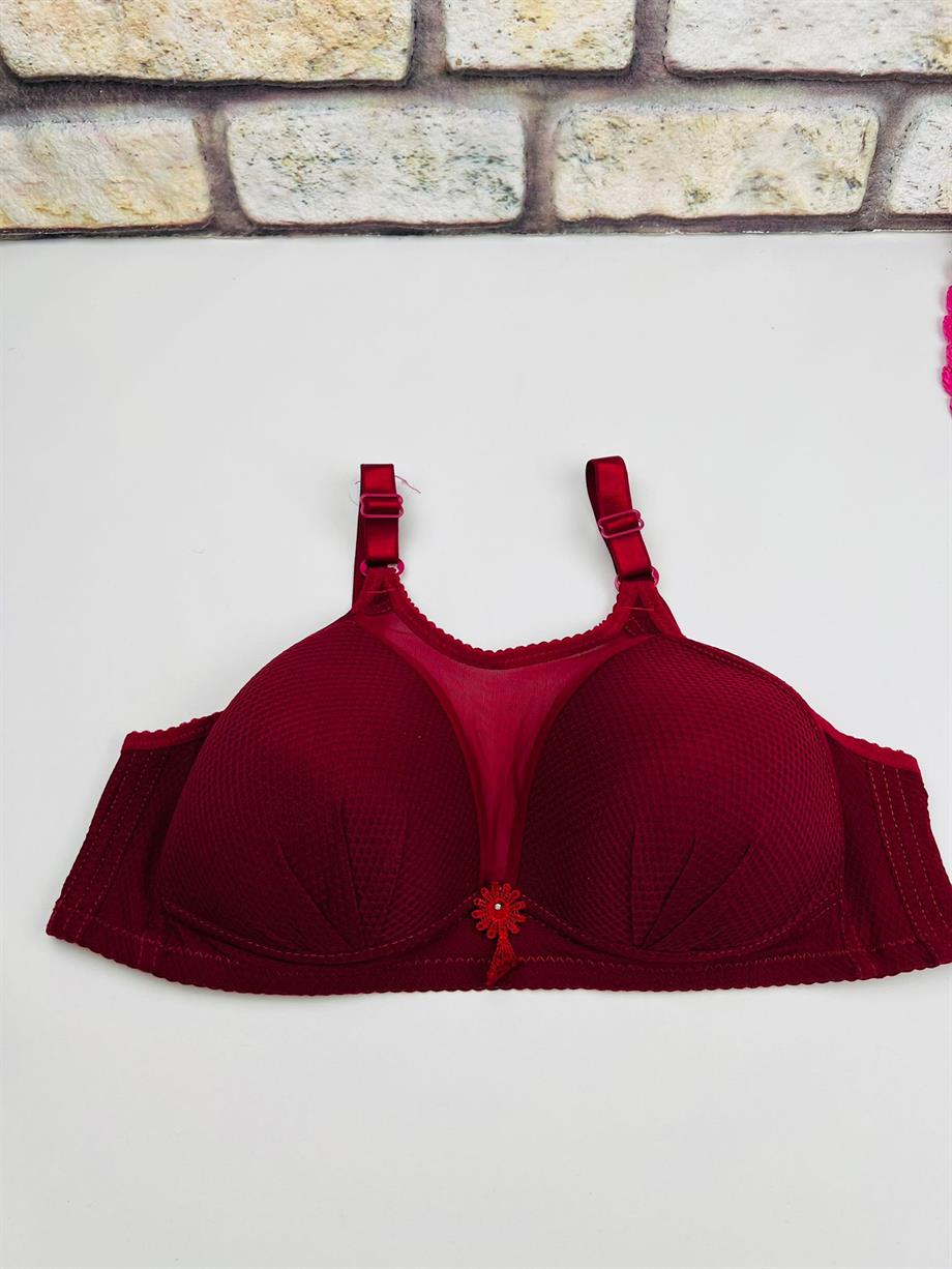 C Cup Toparlayıcı ER 895 Bordo Sütyen