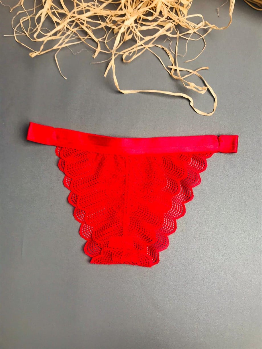 Dantel Kırmızı Külot