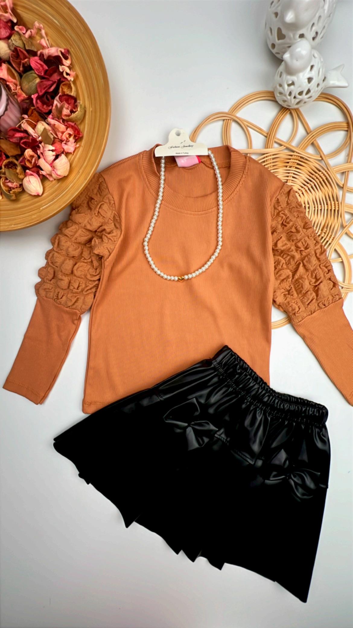 İnci Kolyeli Takım Taba