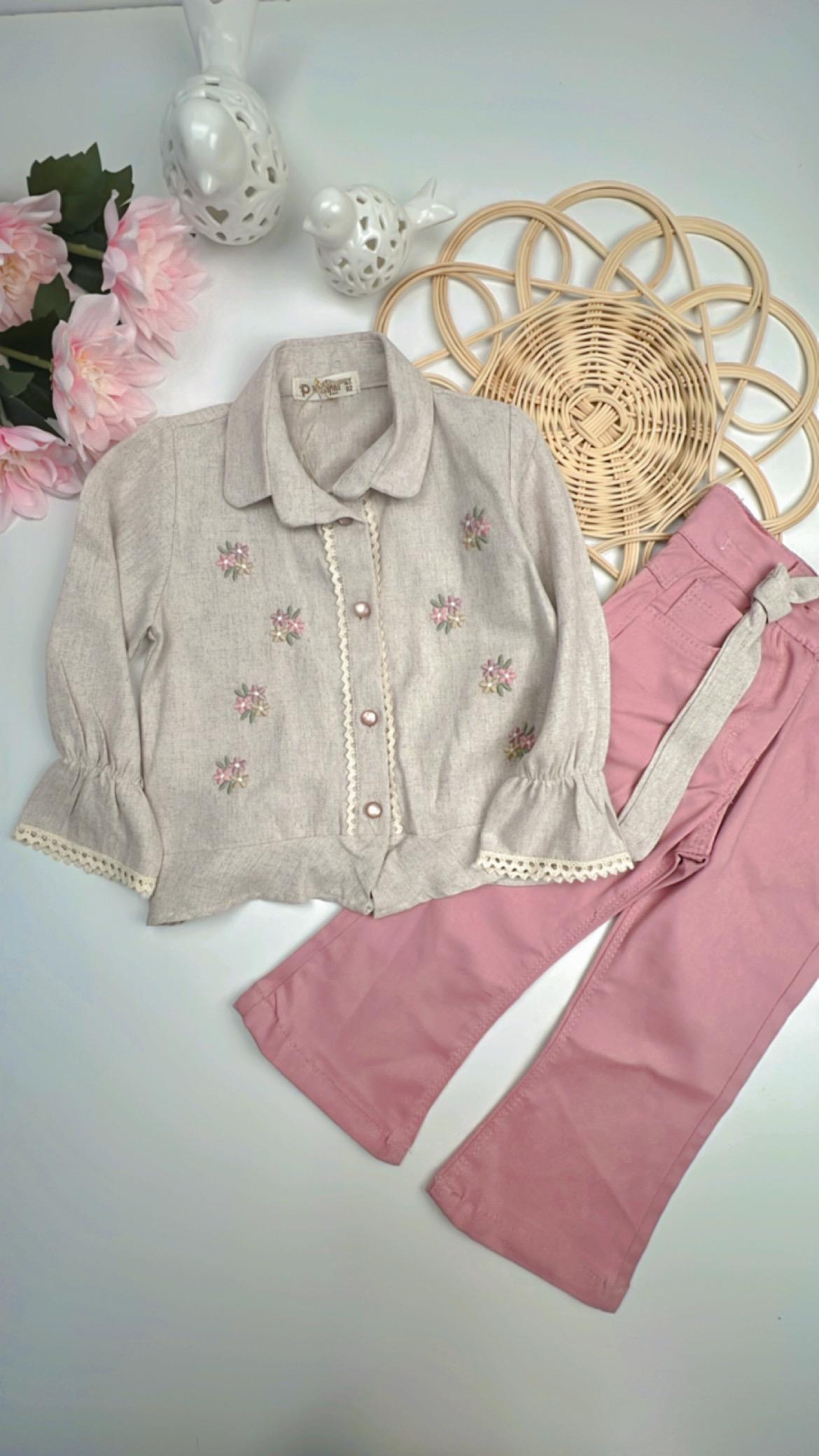 Nakışlı Keten Takım