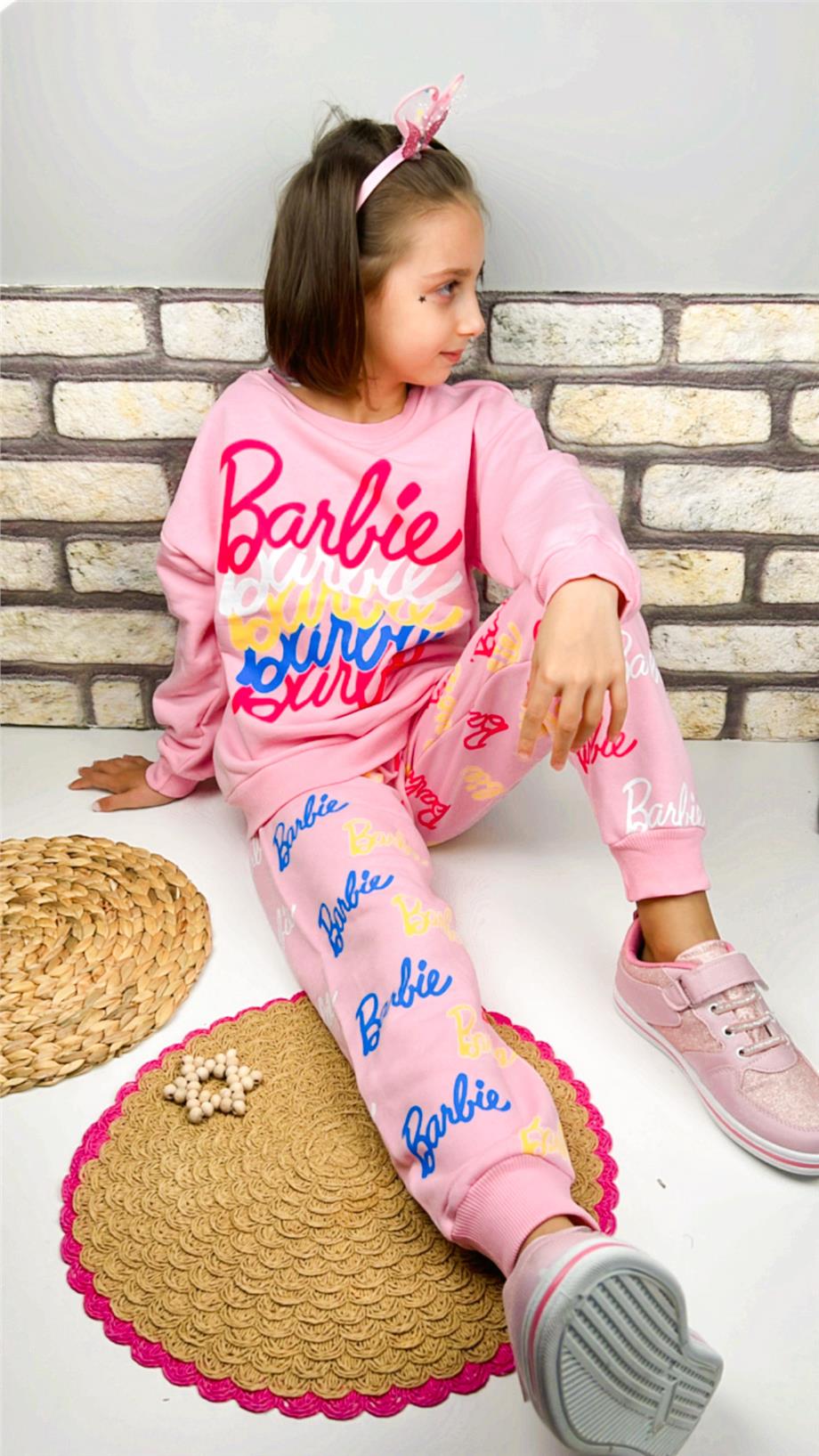 Üç İp Barbie Pembe İkili Takım