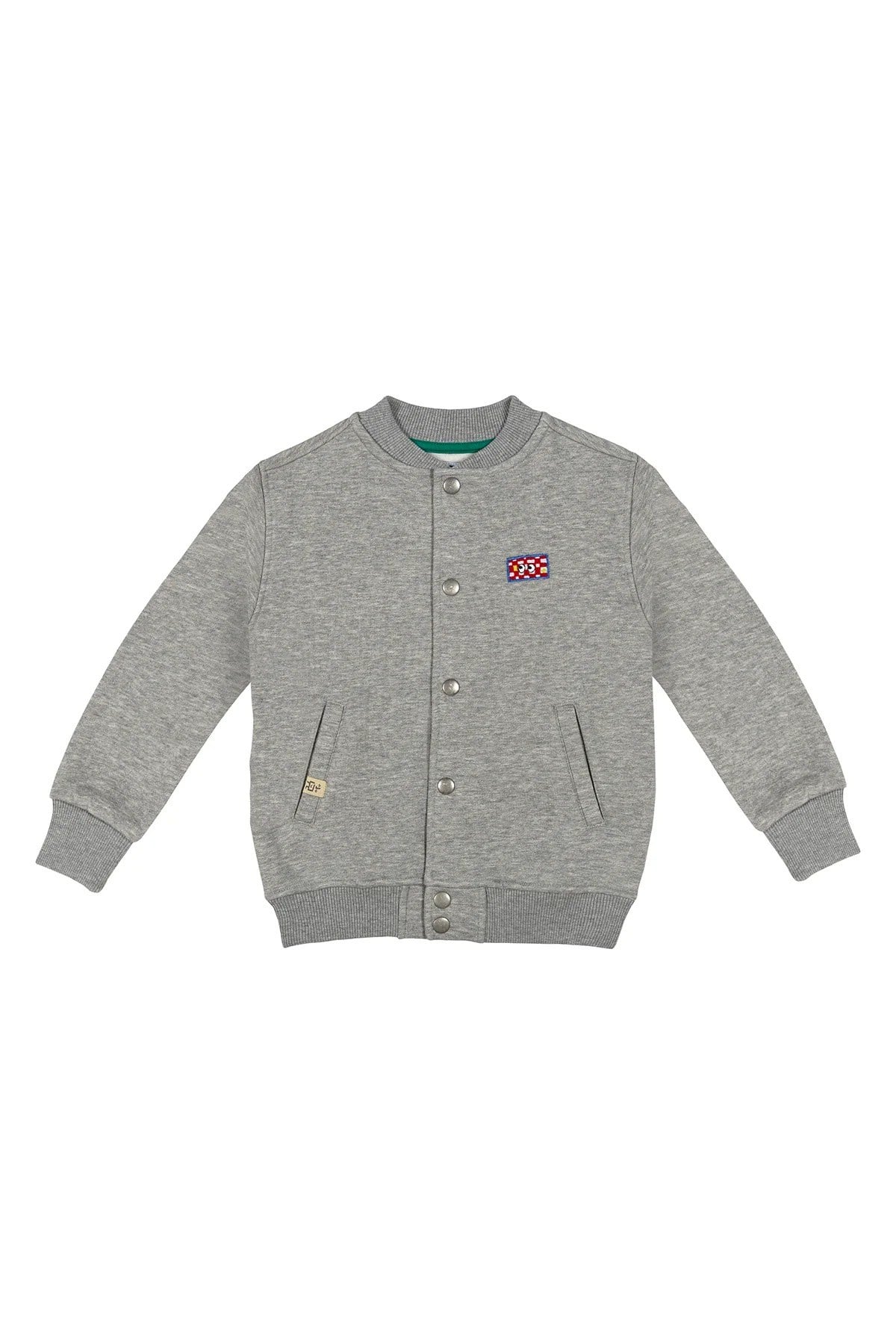 BeetleBeez- Community Bomber Ceket - Gri Melanj Şardonlu