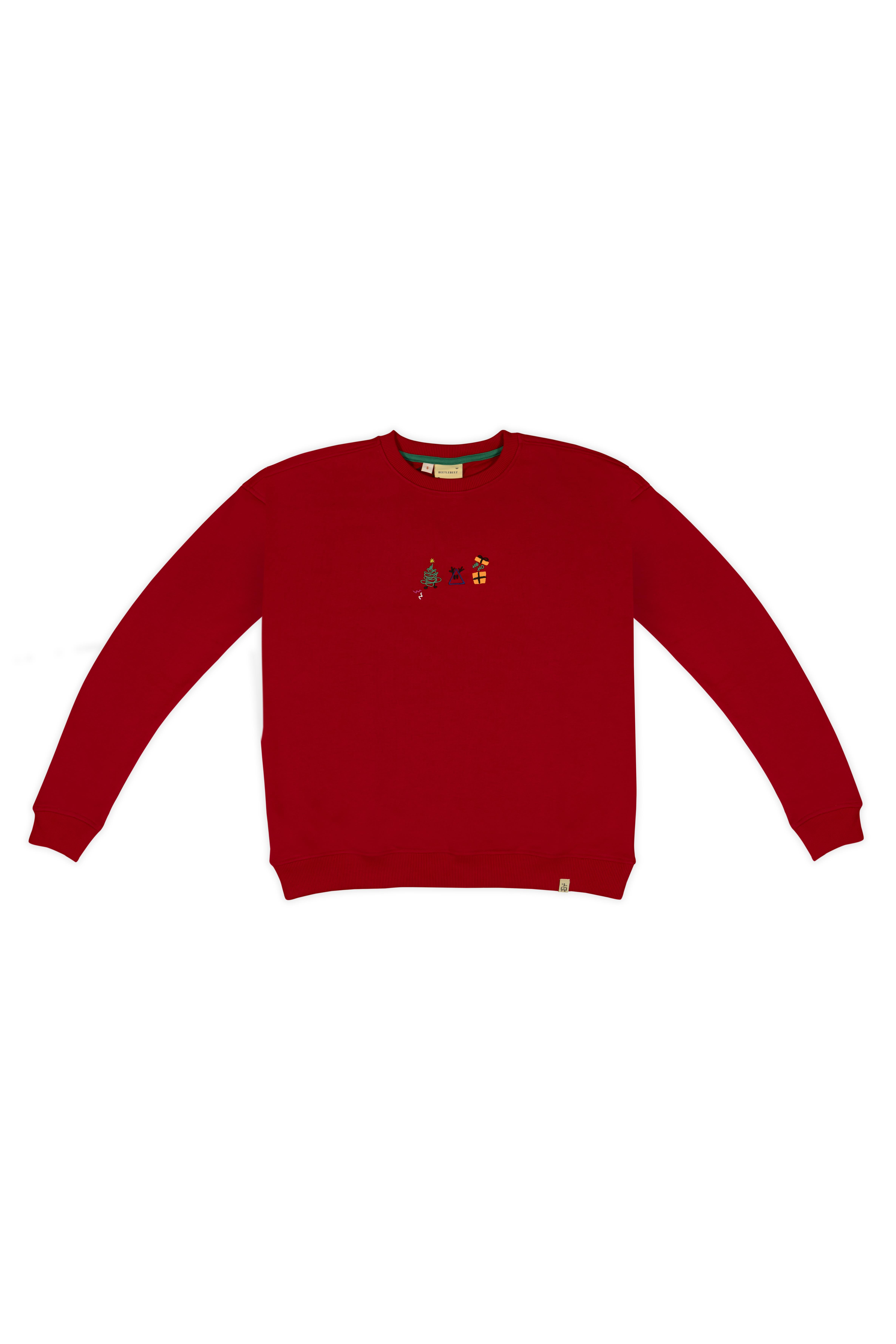 BeetleBeez- Happy Beetle Year Yetişkin Sweatshirt-Kırmızı