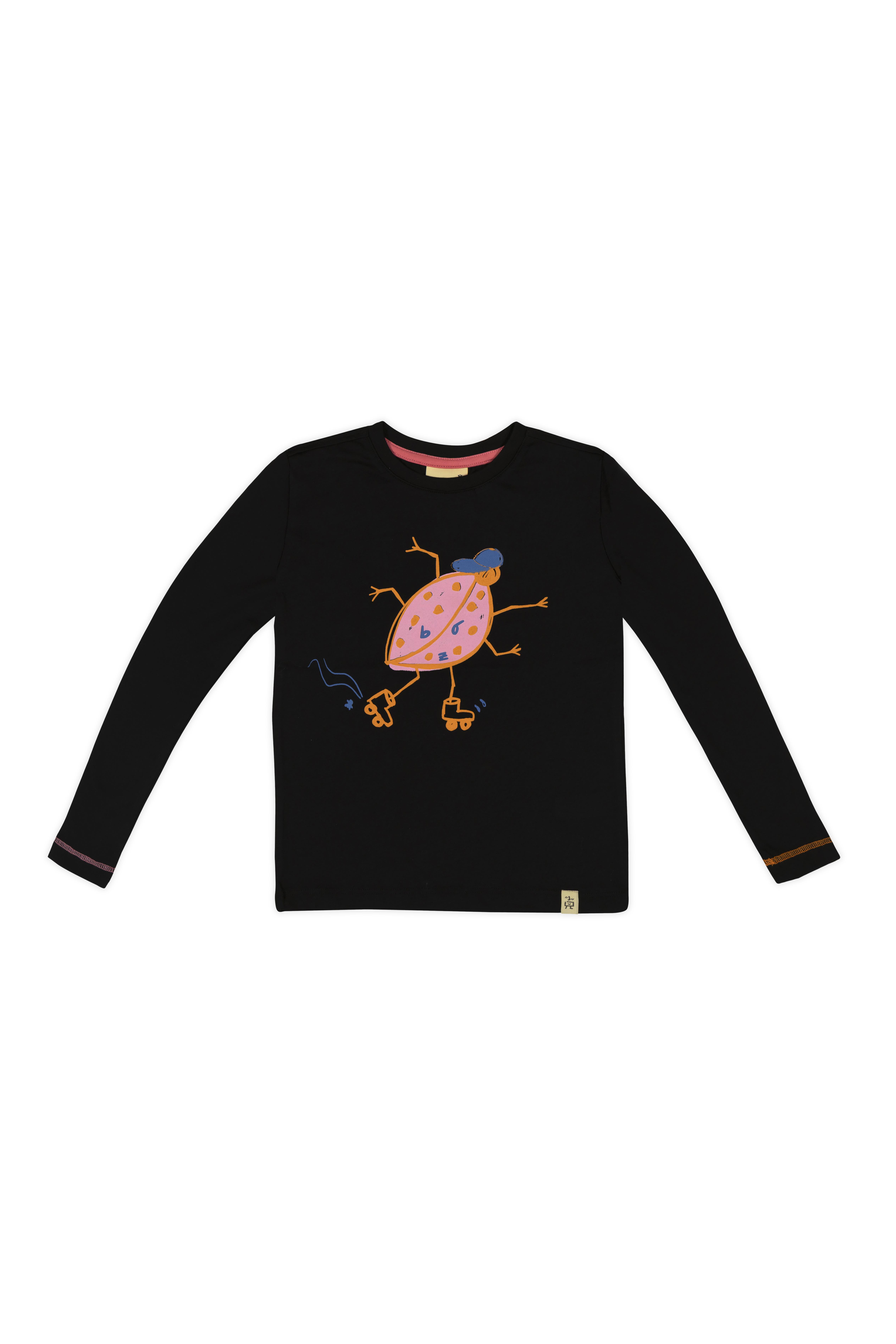 BeetleBeez-Pink Lady Planet Uzun Kollu Tshirt-Siyah