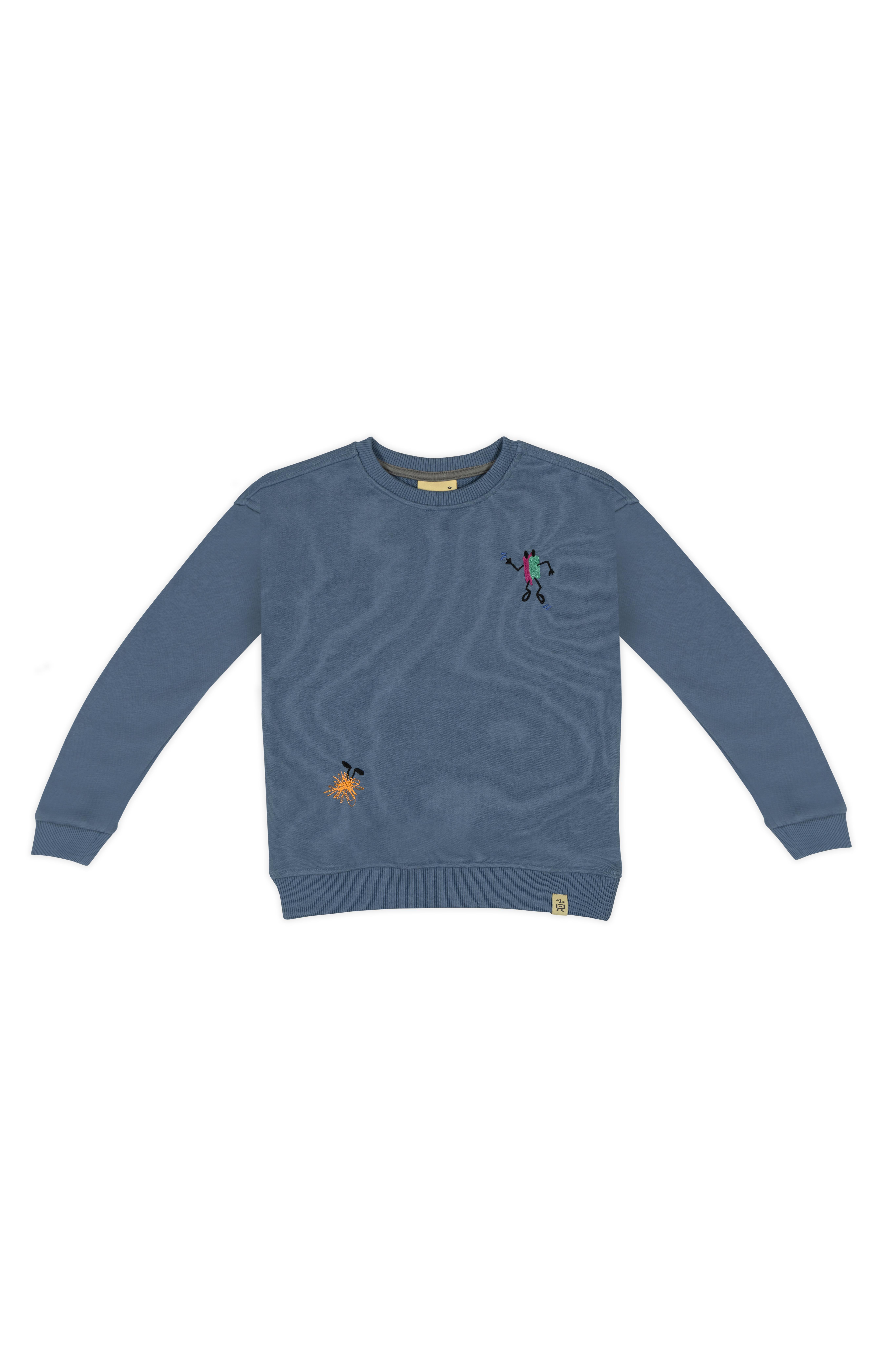 BeetleBeez- Up and Down Sweatshirt-Açık Mavi