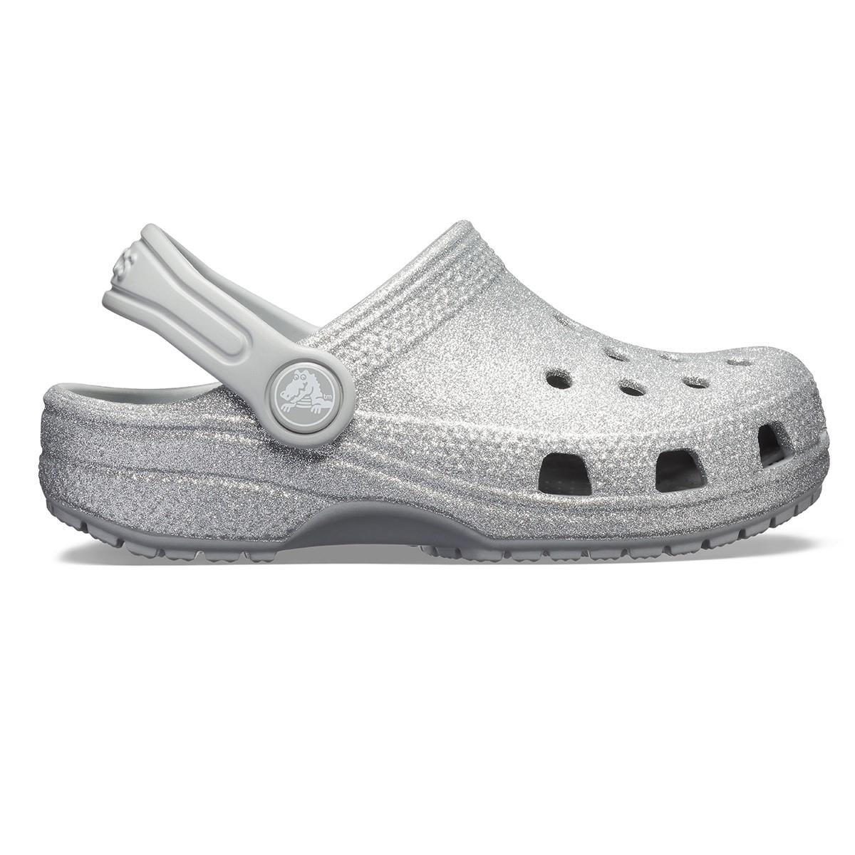 Crocs-Classic Glitter Clog K-Silver Glitter
