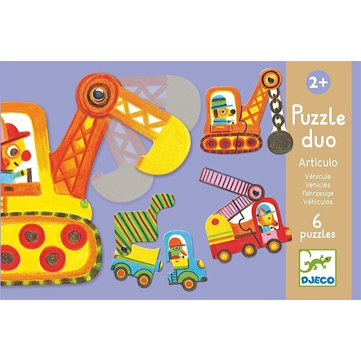 Djeco İkili Puzzle-Vehicles