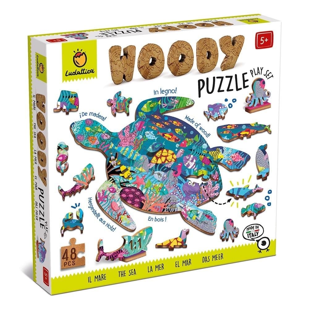 Ludattica-Woody Puzzle-Deniz Hayvanları