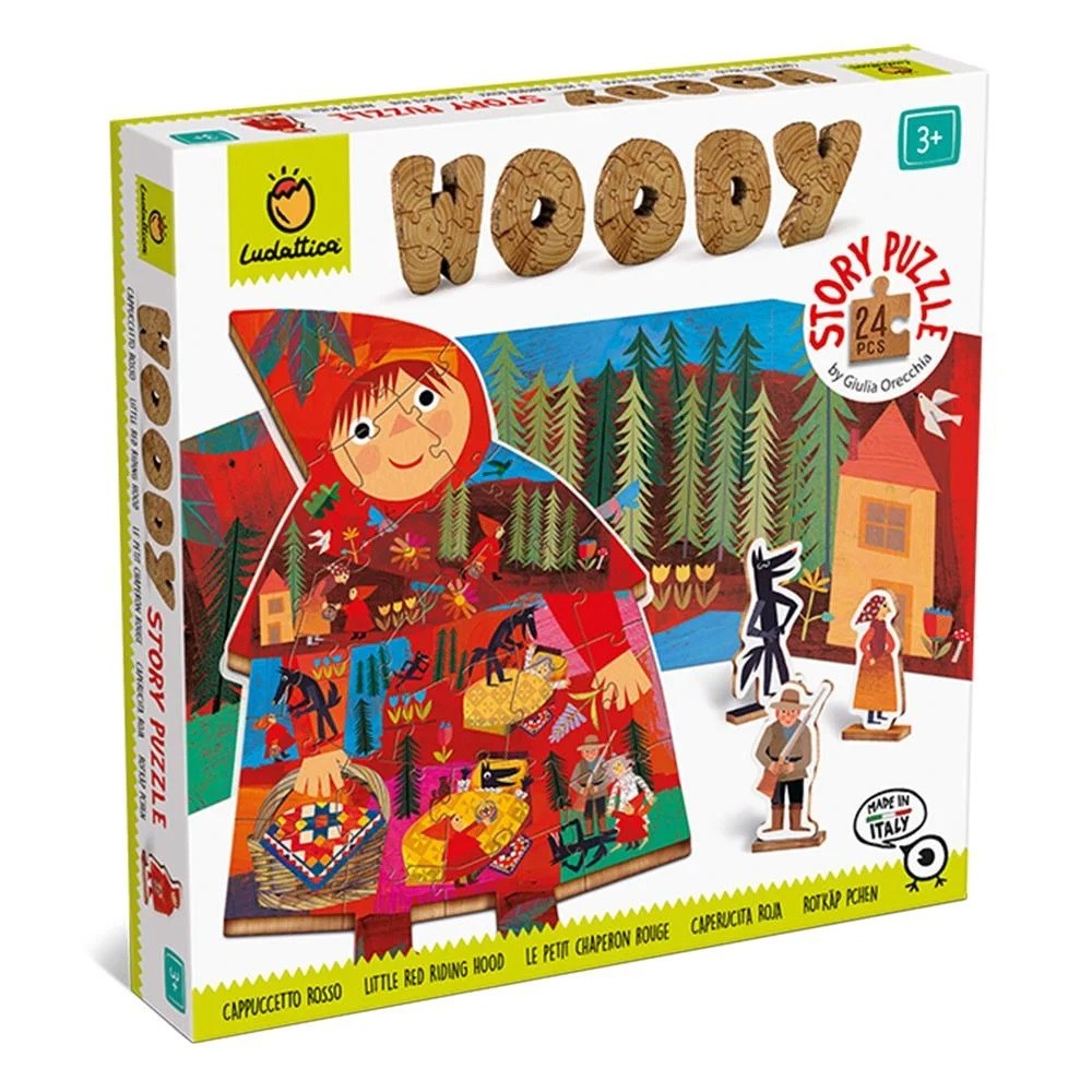 Ludattica-Woody Puzzle-Kırmızı Başlıklı Kız