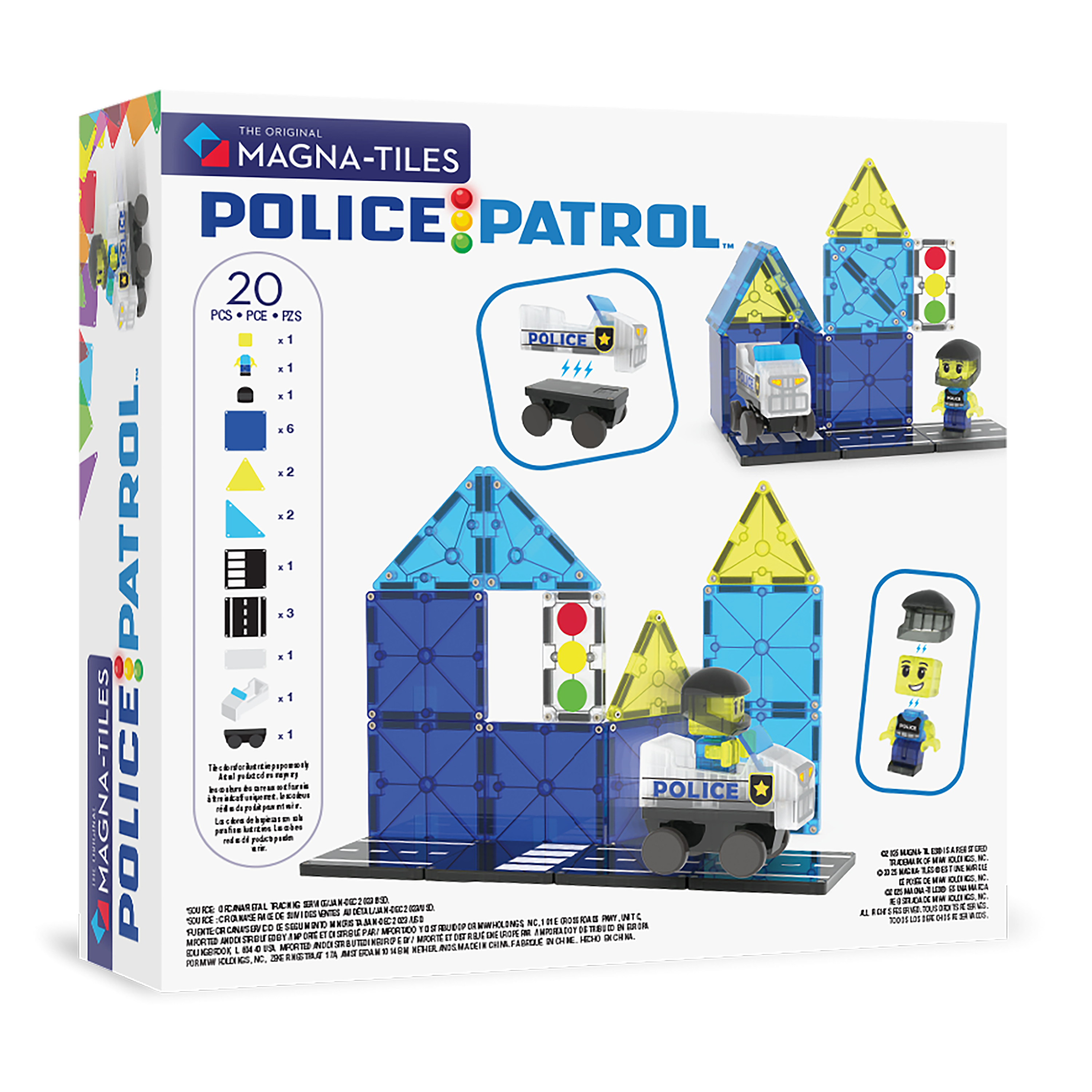 Magna-Tiles Police Patrol Manyetik Bloklar - 20 Parça