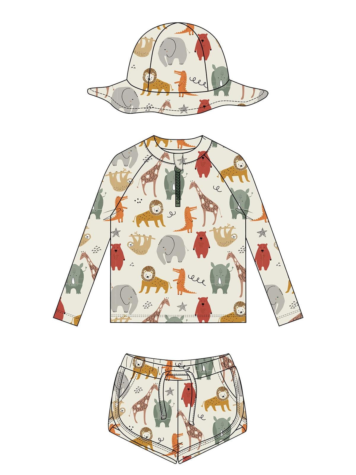 Mielakids Uzun Kollu Mayo Set-Jungle