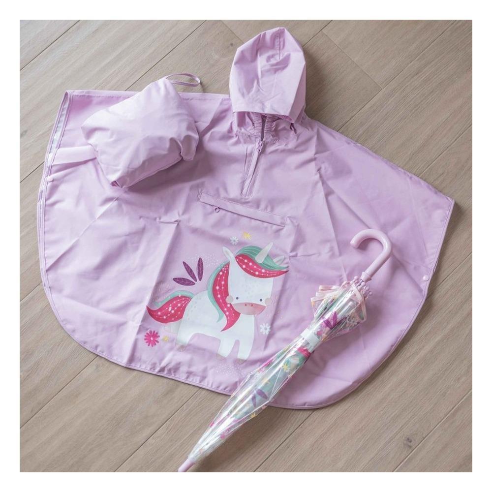 Sassi-Çocuk Panço Yağmurluk-Sevimli Unicorn
