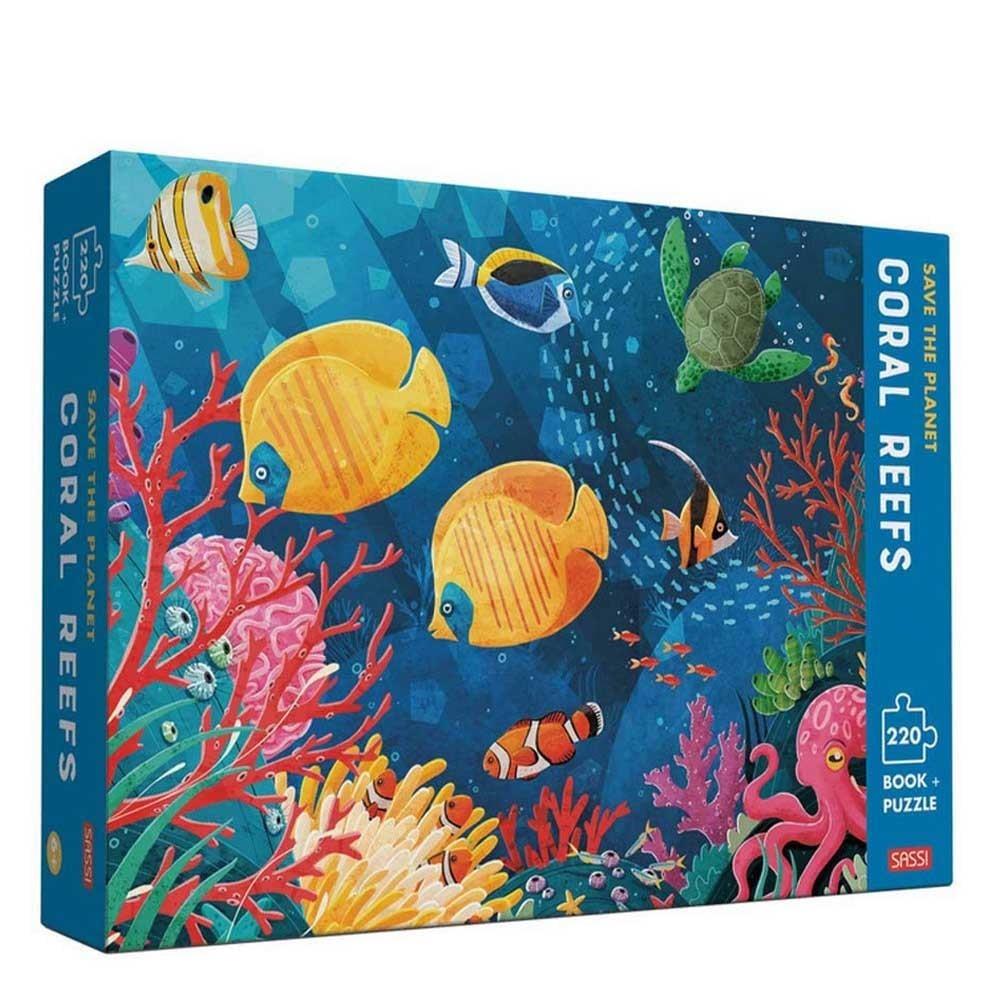 Sassi-Dünyayı Koru-Coral Reefs Puzzle ve Kitap
