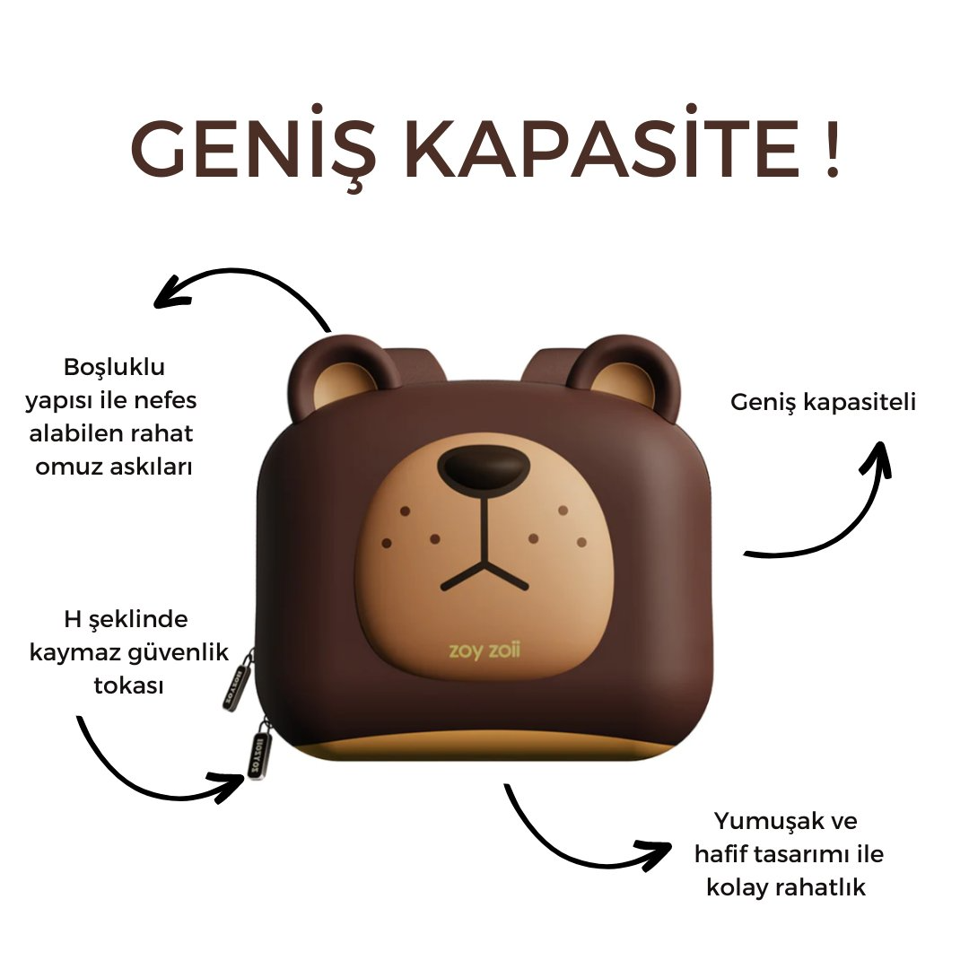 ZoyZoii-Forest Serisi Cute Big Brown Sırt Çantası-Bear