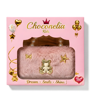 Chocogirl Perla Mini Peluş Pudra Renk Kız Çocuk Çantası