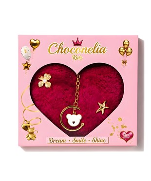 Chocogirl Shiny Heart Peluş Fuşya Renk Kız Çocuk Çantası