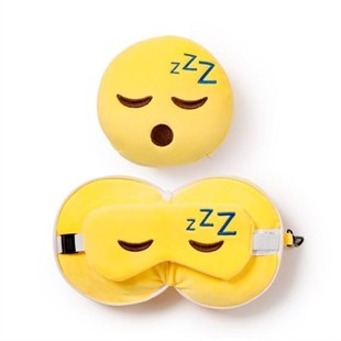 Relaxeazzz Adoramals Snoozie The Sleeping Head Plush Travel Pillow & Eye Mask