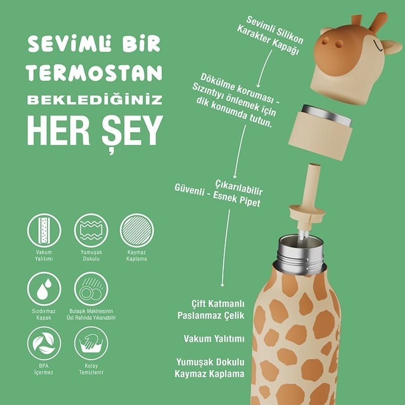 Asobu-Bestie Bottle-Giraffe