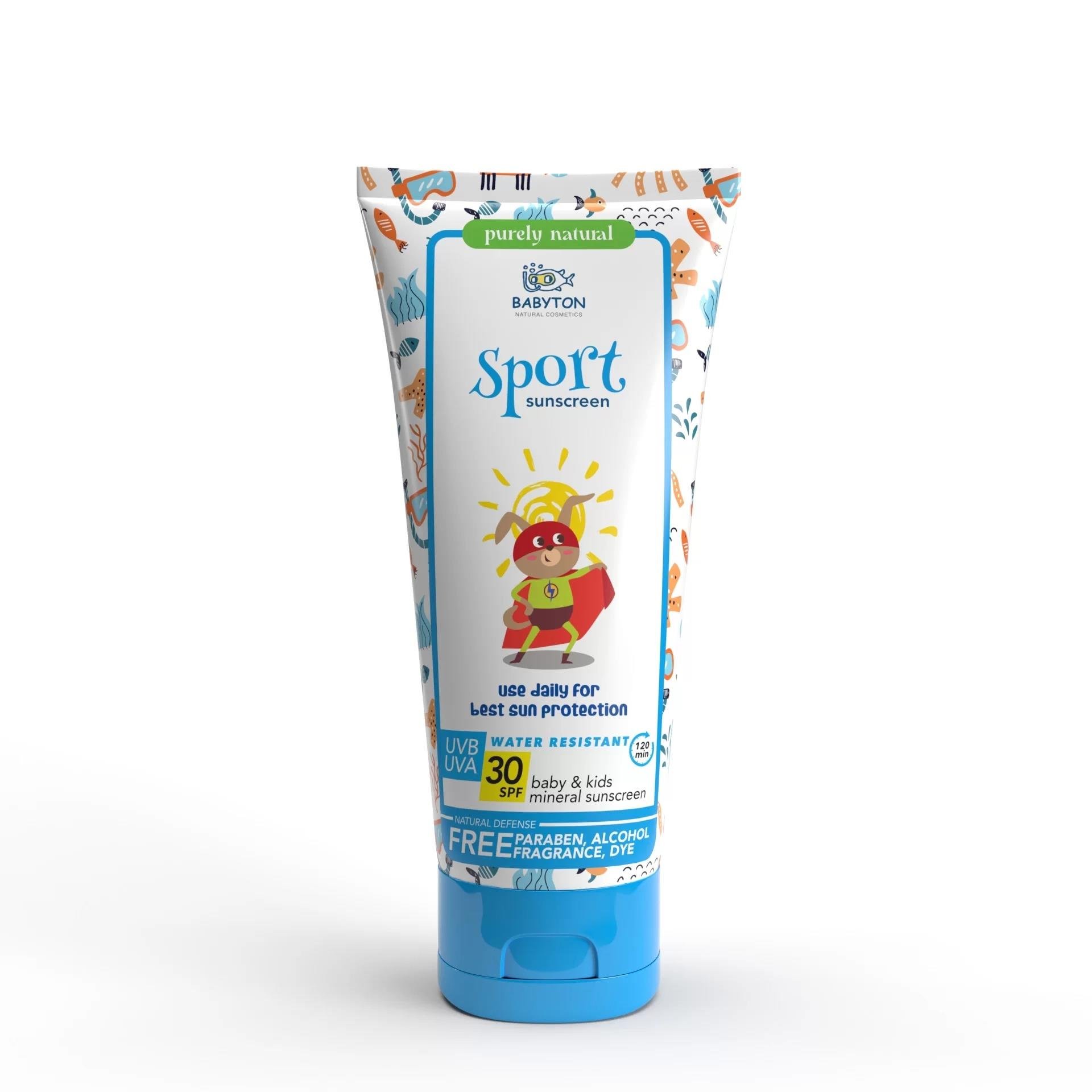 Babyton-Bebek ve Çocuklar İçin Suya Dayanıklı Güneş Koruyucu Krem 100 Ml
