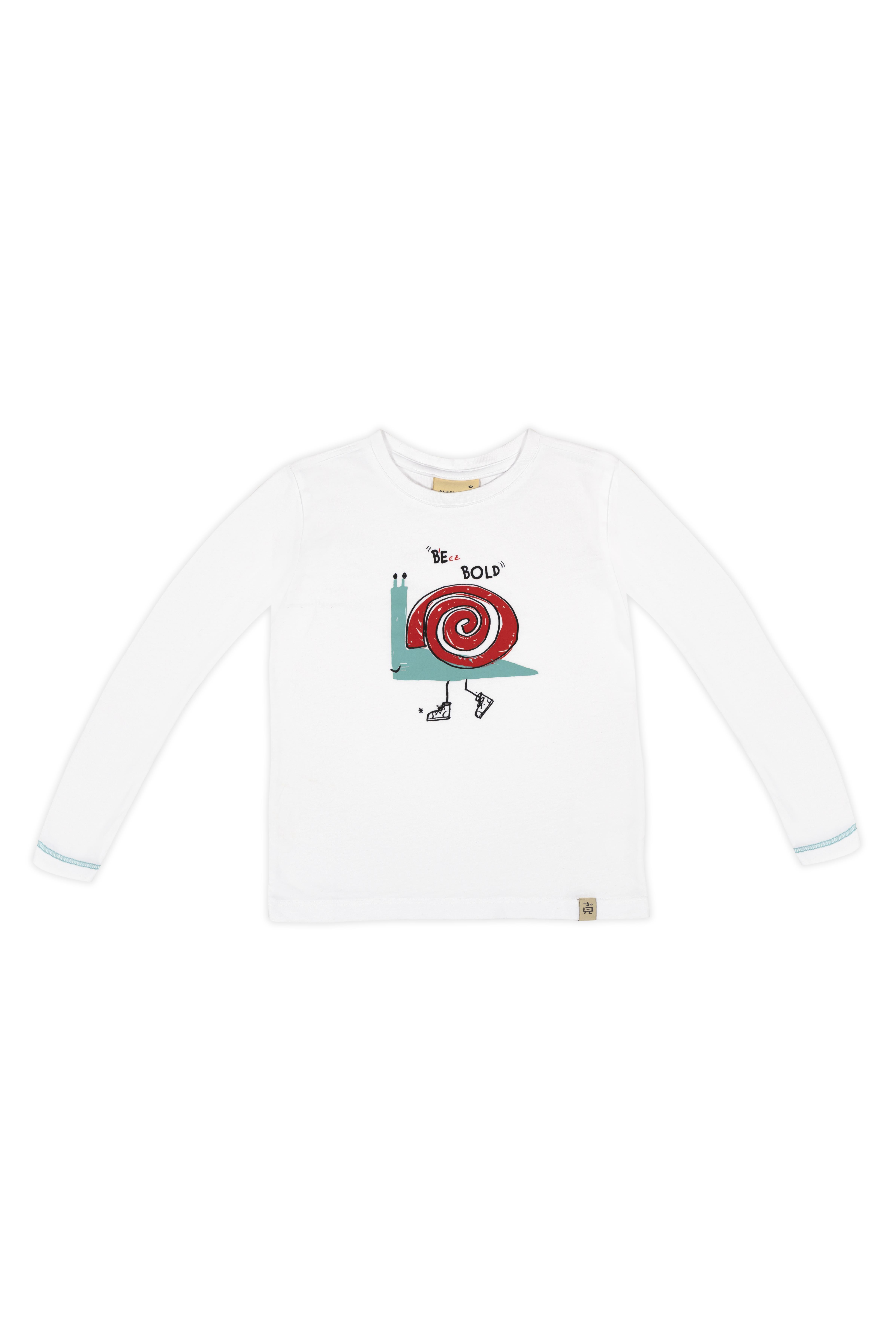 BeetleBeez- Be Bold Uzun Kollu Tshirt-Beyaz