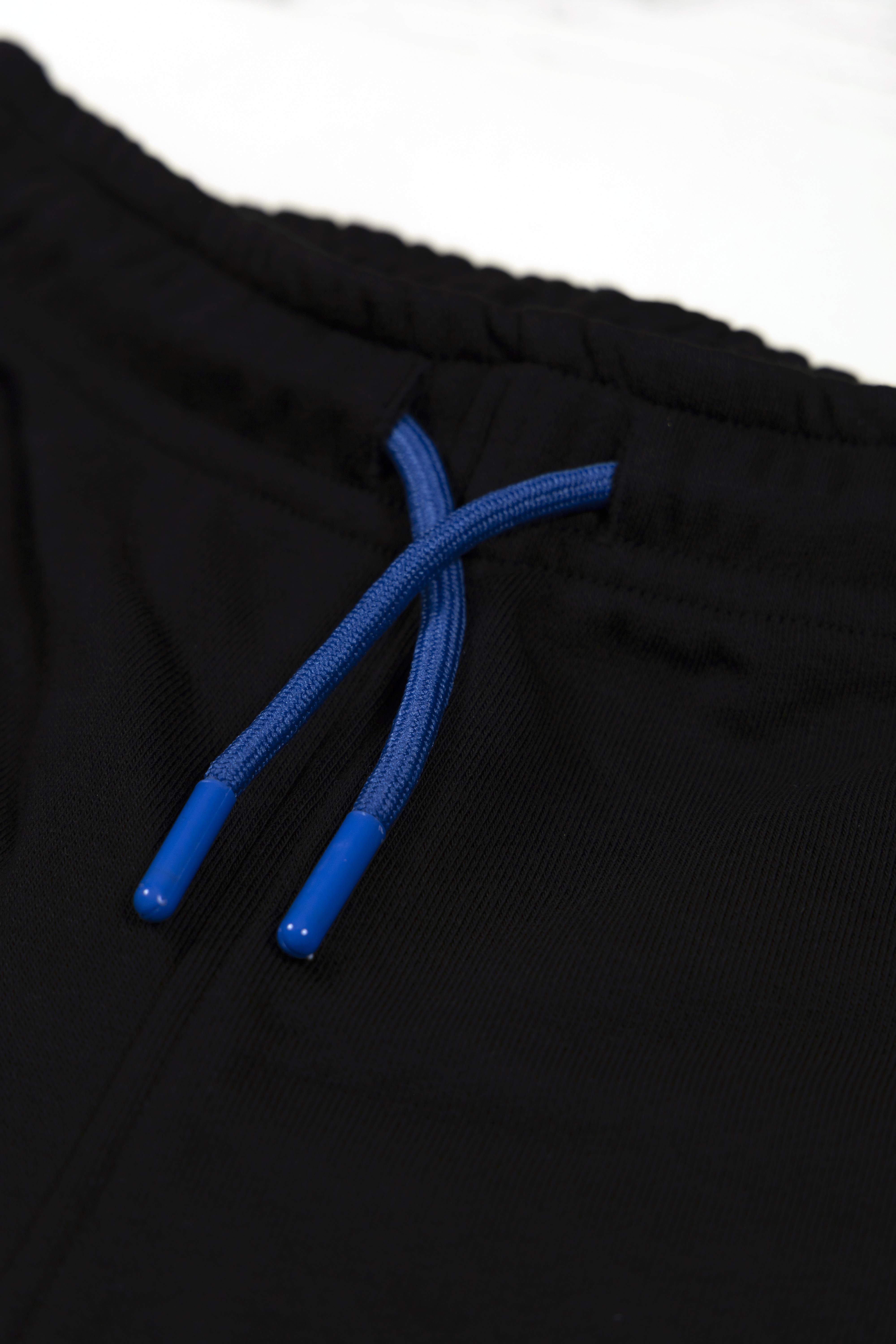 BeetleBeez-Be The Coolest Jogger Eşofman Altı - Siyah (Mavi kordon)