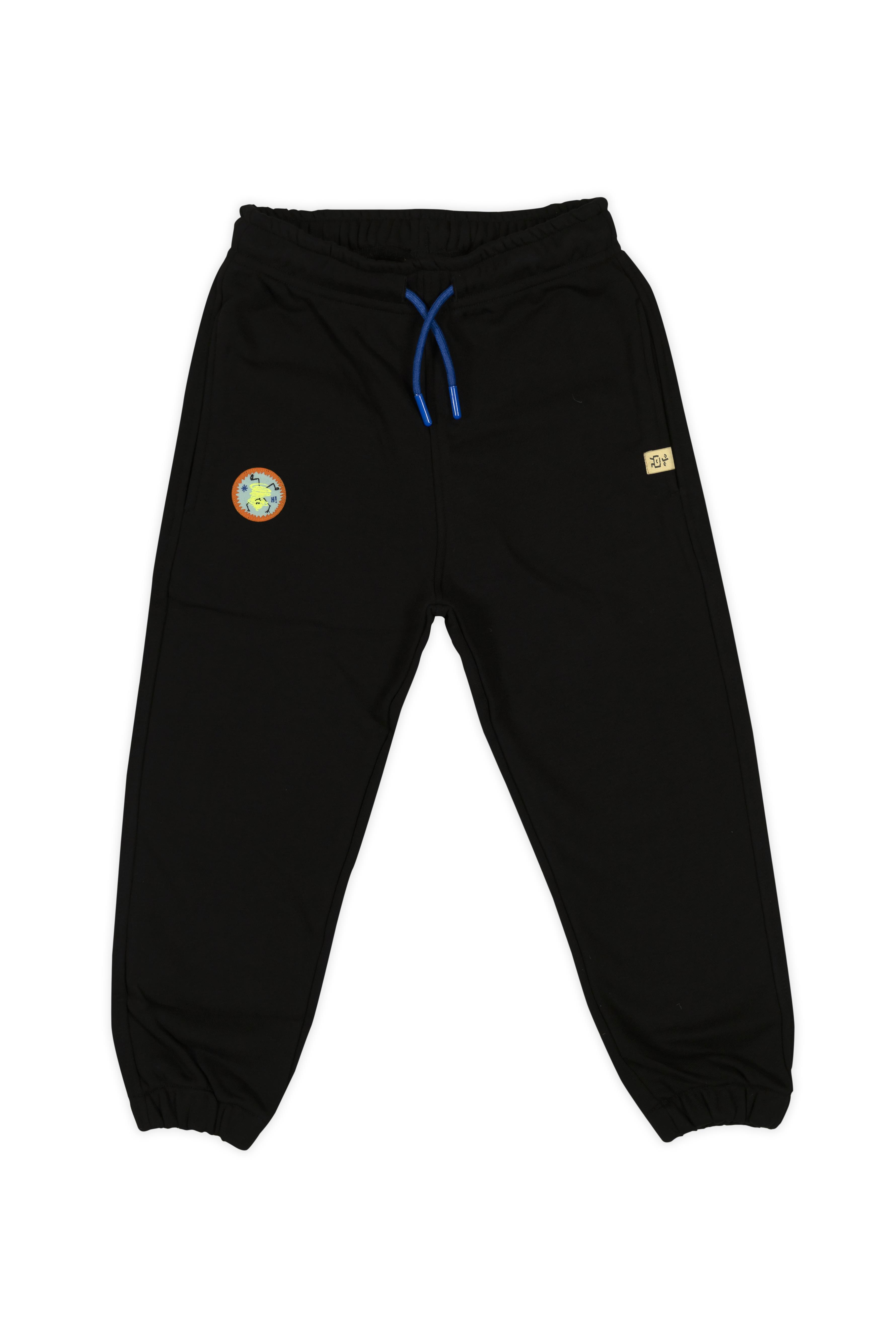 BeetleBeez-Be The Coolest Jogger Eşofman Altı - Siyah (Mavi kordon)