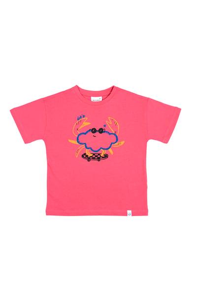 BeetleBeez-Cool Funny Crab Oversize T-Shirt_Pink