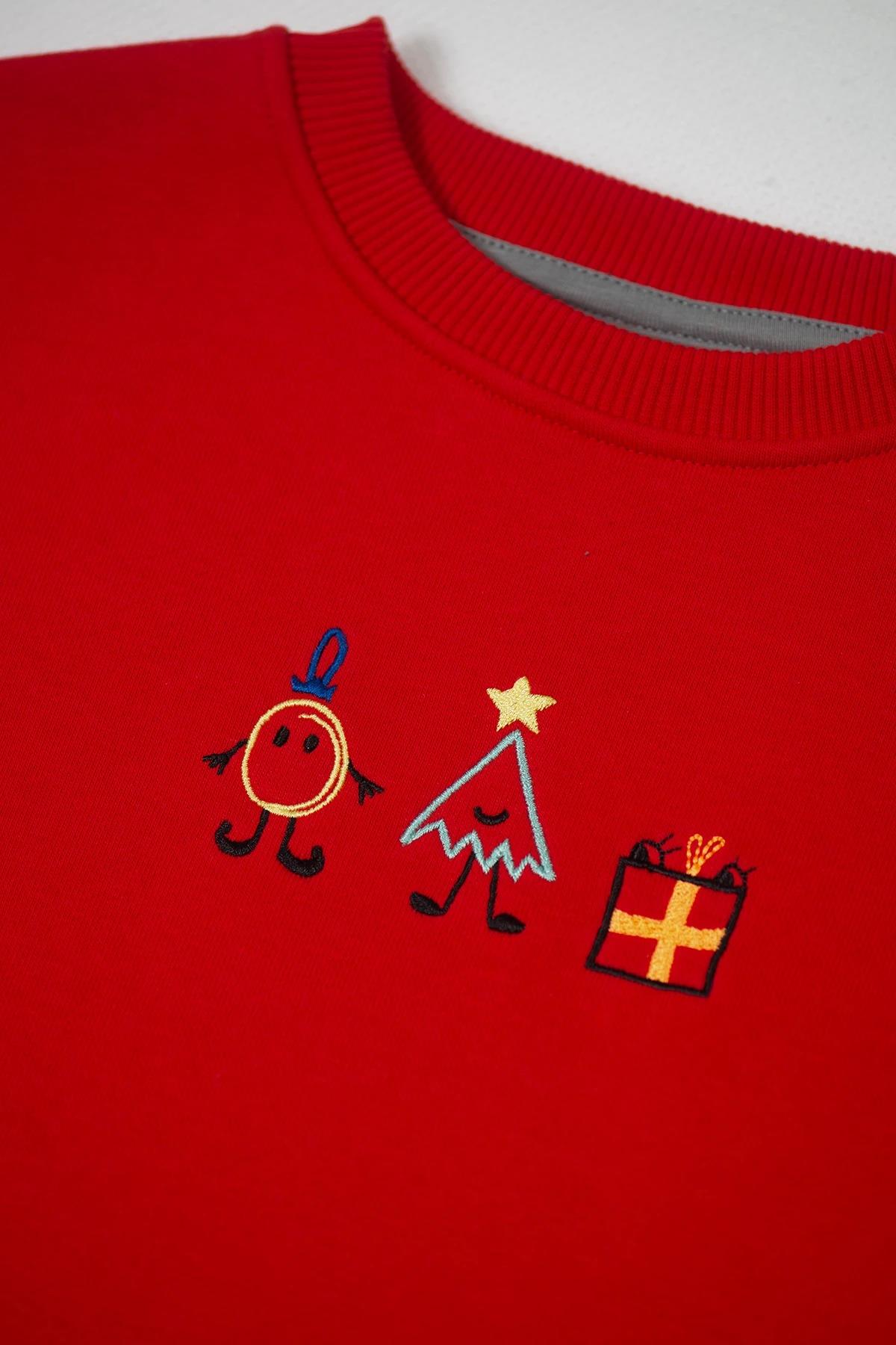 BeetleBeez- Happy Beetle Year Sweatshirt-Kırmızı