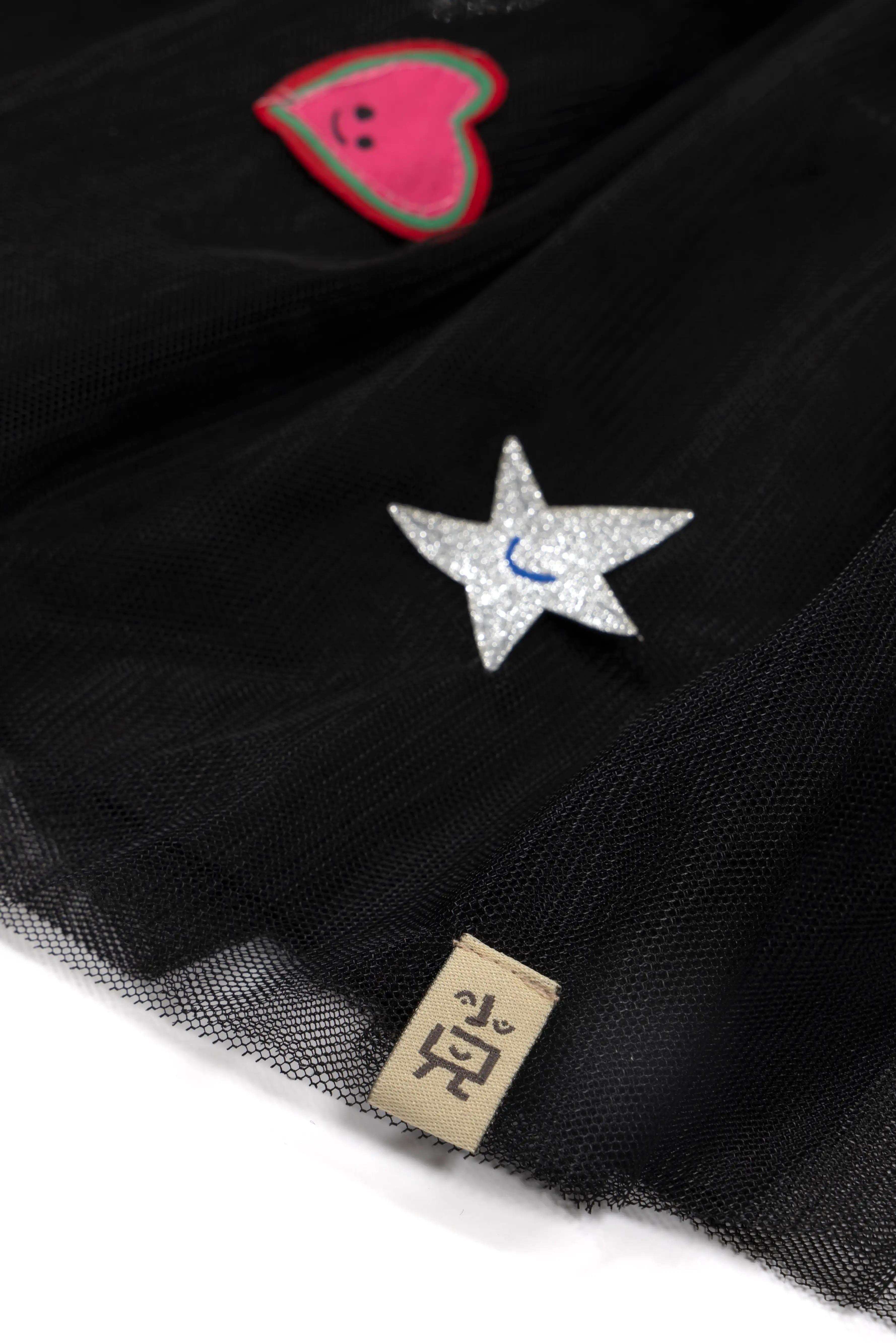 BeetleBeez-Happy Beetle Year Tül Etek-Siyah