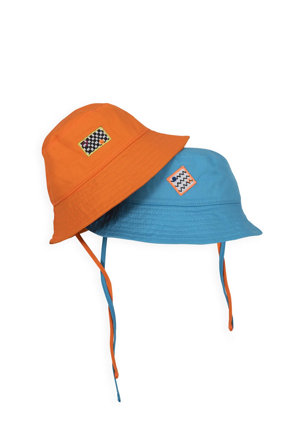 Beetlebeez-Happy Face Bucket Hat-Orange